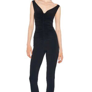NORMA KAMALI TARA SHIRRED FRONT CATSUIT